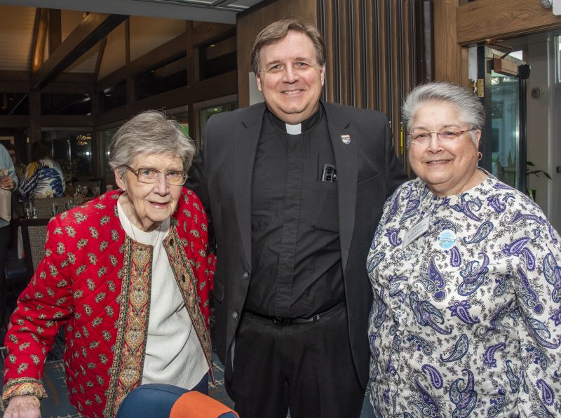 The Rev. Jeffrey Ross, rector and pastor, St. Peter’s Episcopal Church in Lewes, is flanked by his mother Janet Ross, left, and Rabbi Beth Cohen, board president of Community Resource Center.